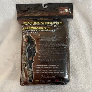 Bass Pro XPS Mens Mock Neck Long Sleeve Base Layer Fleece Black XLT Long